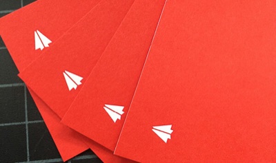 Full bleed corporate logo offset business card