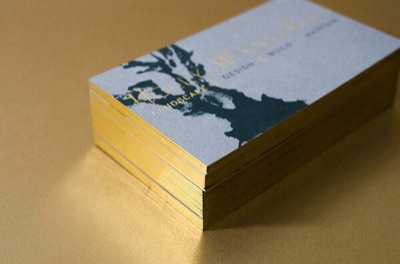 Gold edge card printing