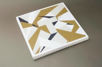 Square offset postcard