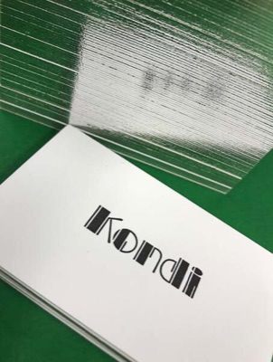 Silver edge gilded business card
