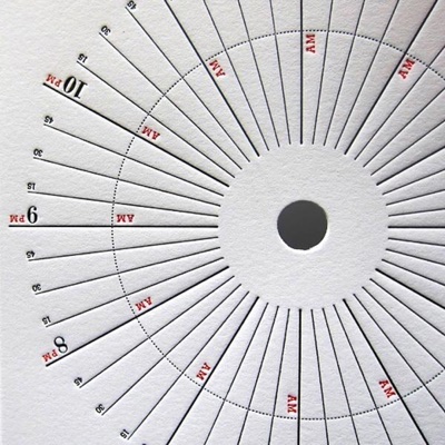 Letterpress printing pantone card