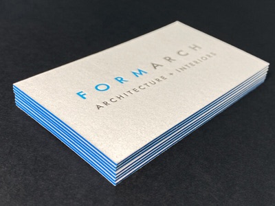 Two ply color edge business card