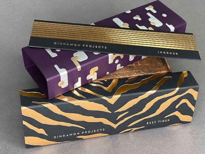 Gold embossed package design printing