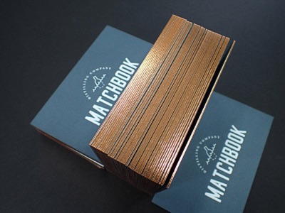 Gilded coppern foil edge business cards