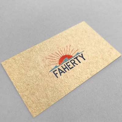 Kraft recycled business cards
