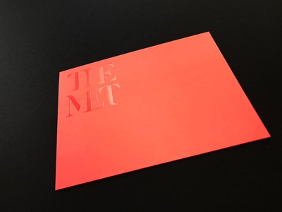 The met clear foil stamp letterpress envelope