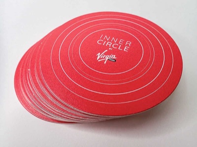 Branded logo drink coaster printing