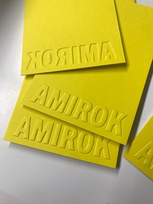 Deep emboss business card