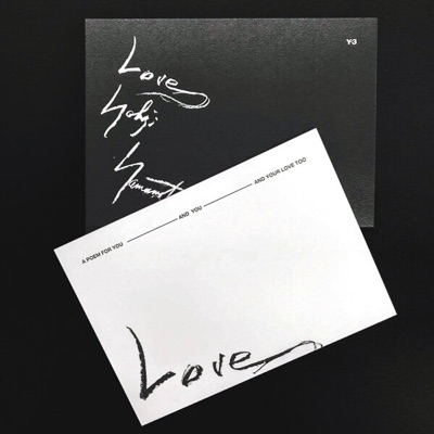 Full bleed black postcard