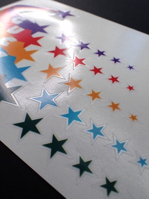 Custom clear sticker decal printing