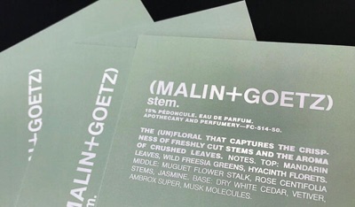 White foil stamp product labels