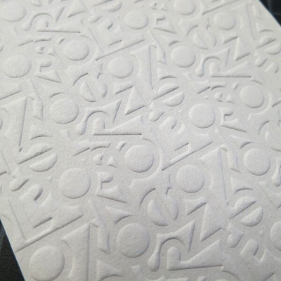 Letterpress deboss print