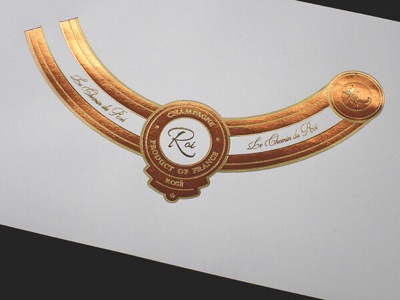 Gold foil wine label printing
