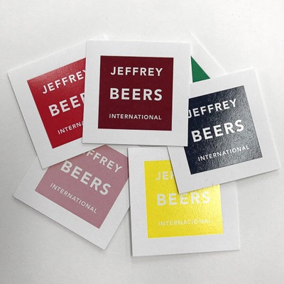 Digital business cards clear gloss foil stamp