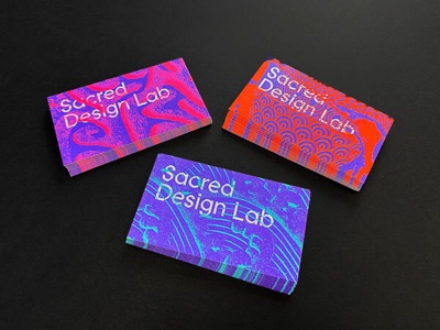 Neon flourescent postcards