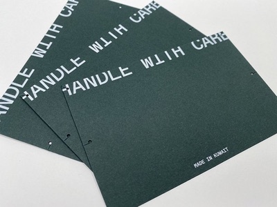 Notecard white ink