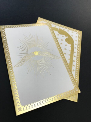 Gold foil paper letterpress card