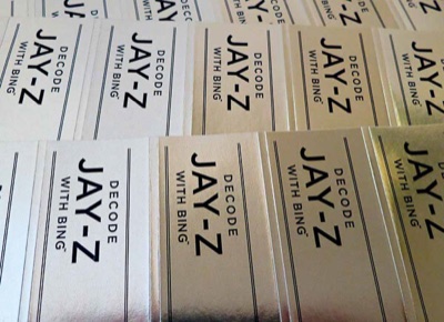 Jay z letterpress gold decode sticker
