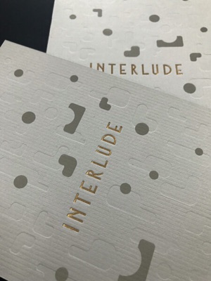 Deboss pattern texture paper letterpress card