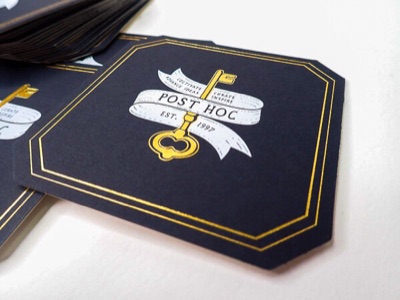 Bevel edge square coaster foil stamp logo