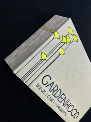 Floursecent ink kraft paper letterpress business card