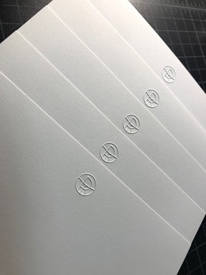 Embossed notecards