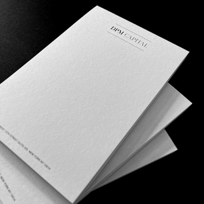 Letterpress custom company notepad