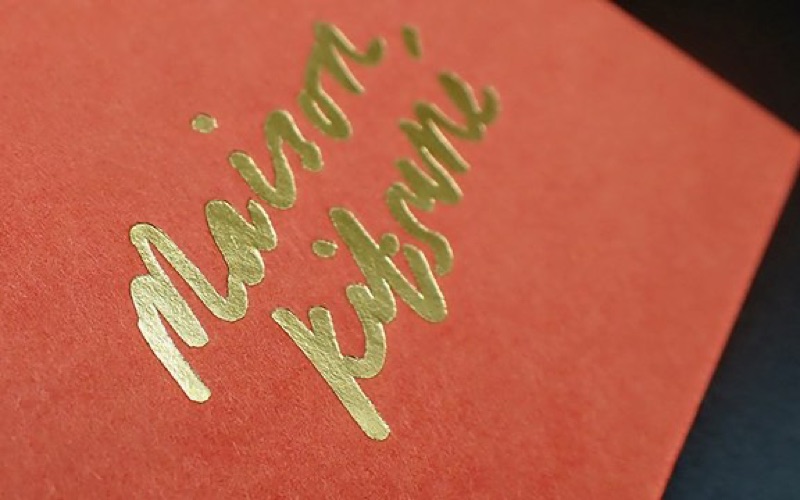 Gold foil stamped business cards